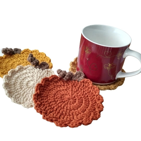 Fall Harvest Rustic Pumpkin Coasters